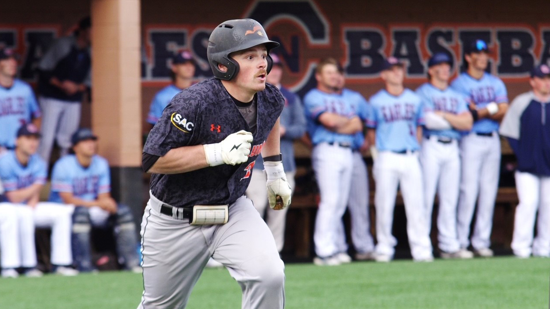 Max Schmarder in action on Wednesday at Carson-Newman (photo by Chris Lenker)