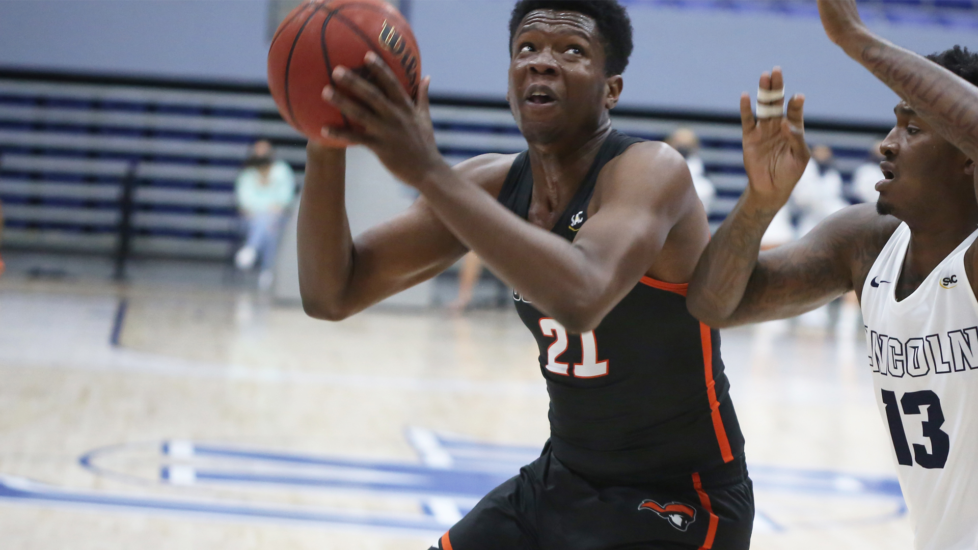 Freshman Inady Legiste finished with nine points and a team-best seven rebounds at Newberry.