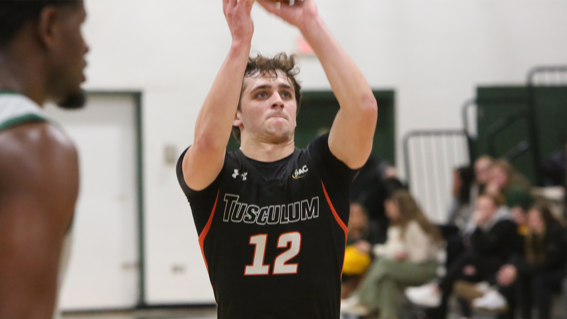 Connor Jordan scored 17 points in Tusculum's game at UNC Pembroke.