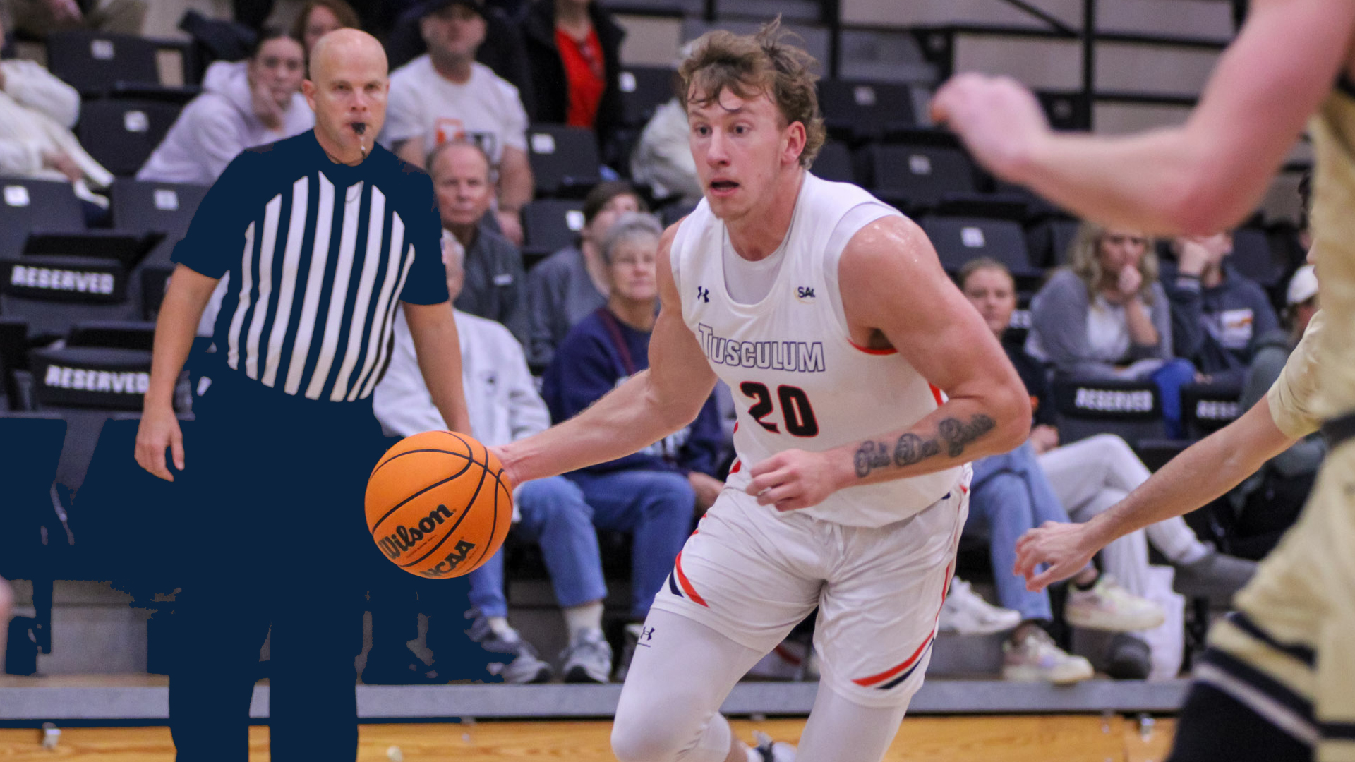 Josiah Morris led the Pioneers with 15 points including a career-best five 3-pointers in an 80-75 win over Anderson (photo by Kari Ham)