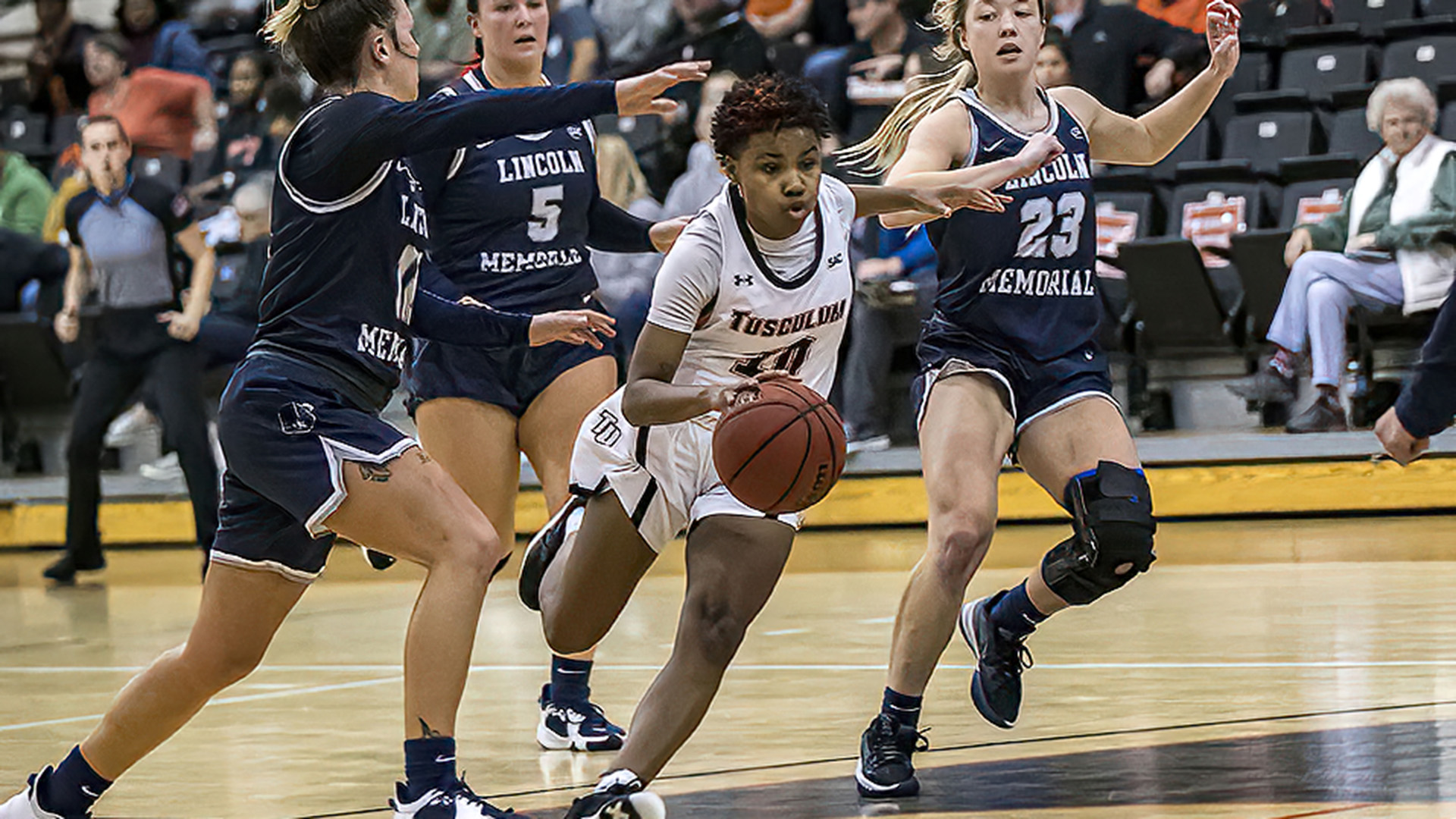 Jordan Rogers scored a season-high 19 points for the Pioneers against Lincoln Memorial (photo by Chuck Williams)