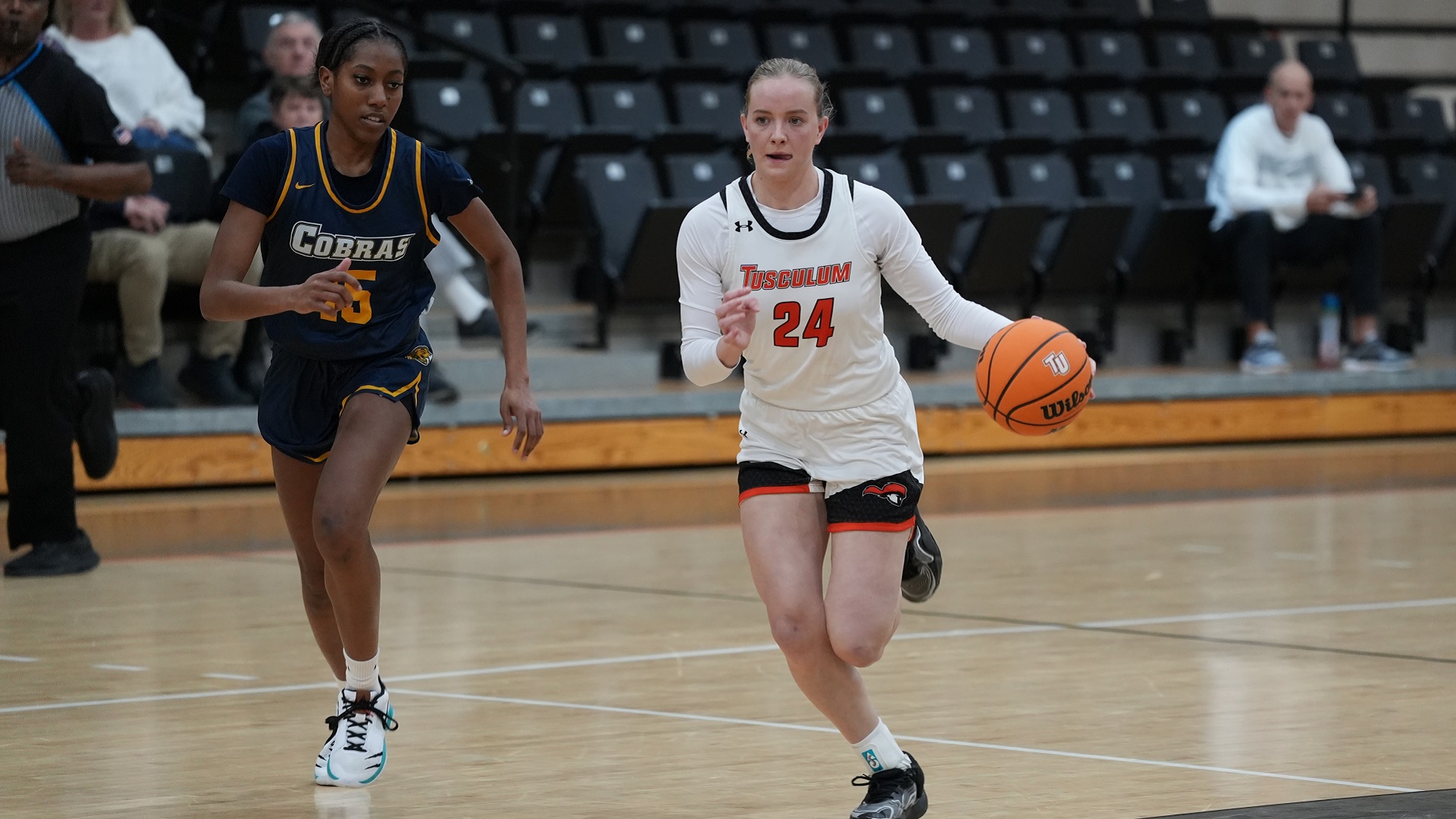 Abbi Douglas scored a season-high 19 points for the Pioneers against Coker (photo by Joe Yates)