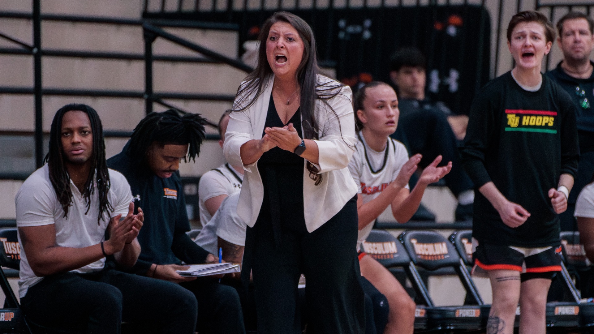 Michala Hash is the first former Pioneer women's basketball player to also serve as head coach (photo by Kari Ham)