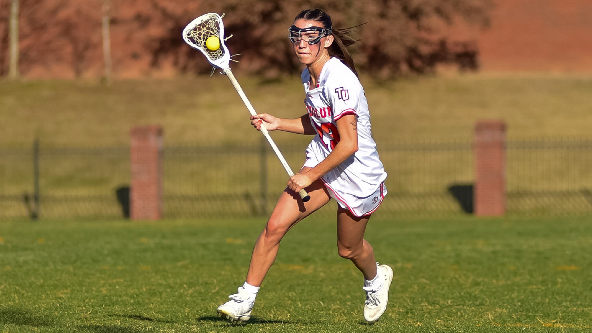 Liberty Jones scored three goals in her collegiate debut against Shorter (photo by Kari Ham)