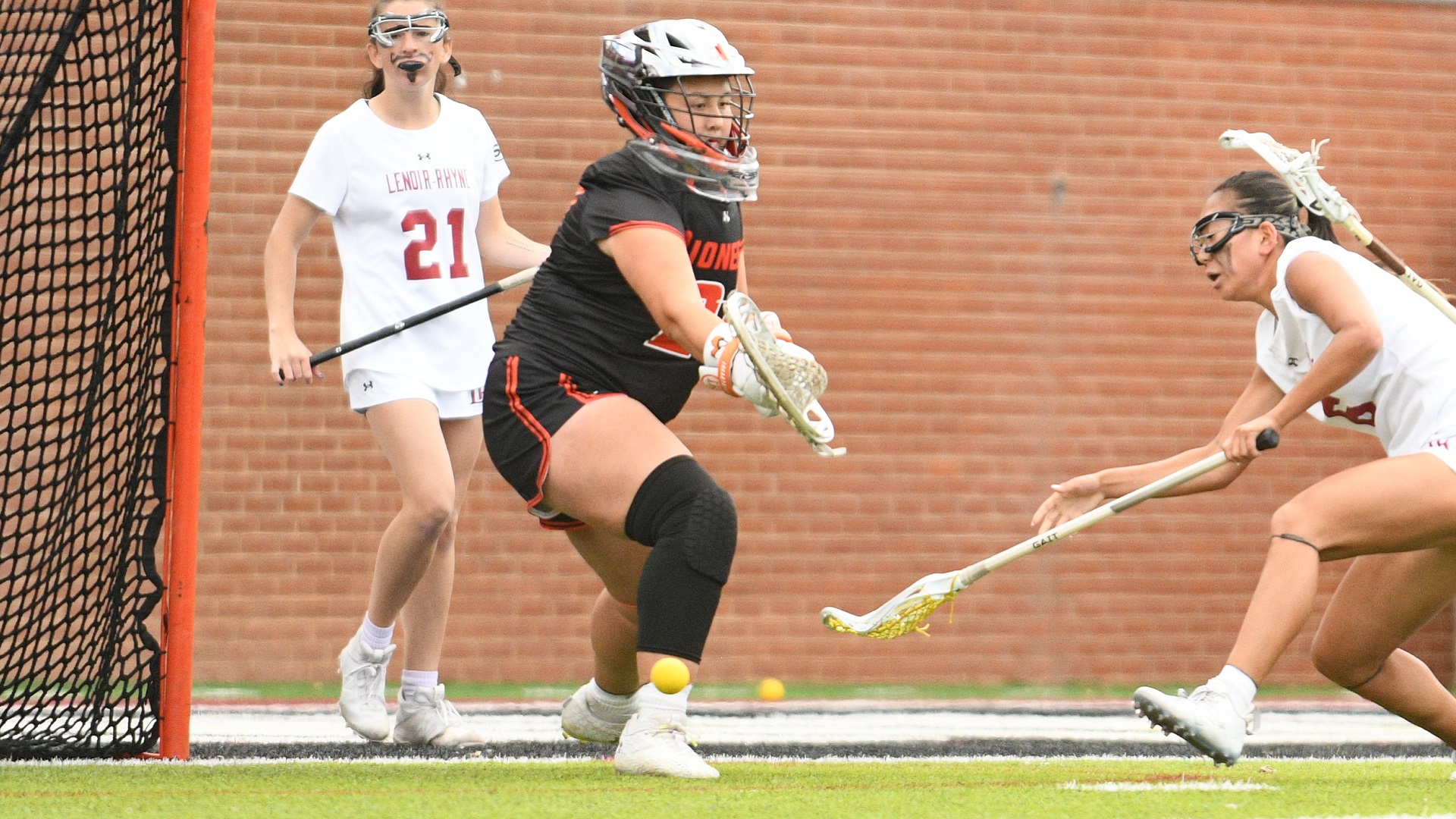 Emily White made a season-high 20 saves against Lenoir-Rhyne (photo by Syndee Lee)