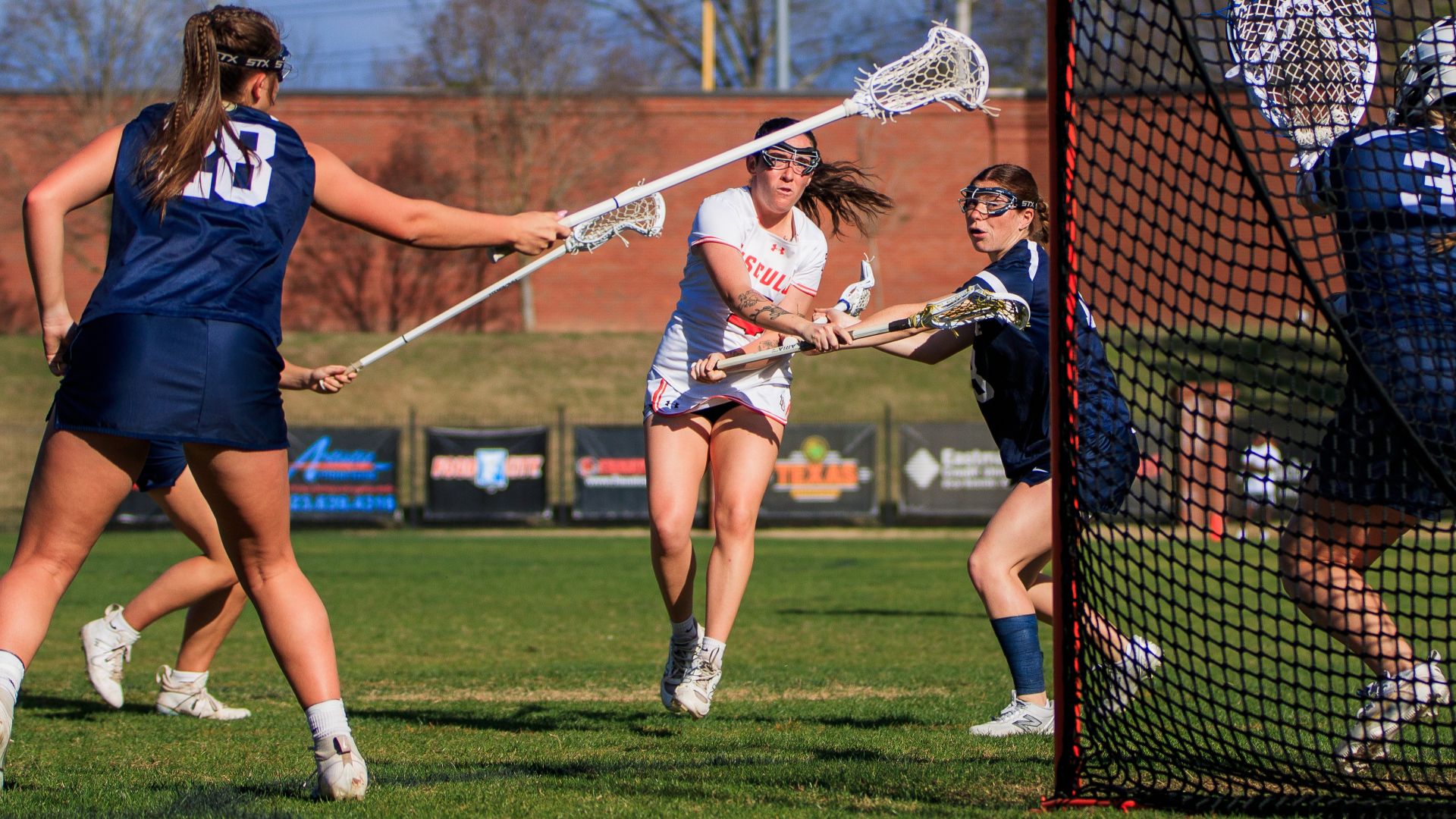 Jessie Carolin-Vandenberg reached 100 career ground balls against Wingate (photo by Kari Ham)