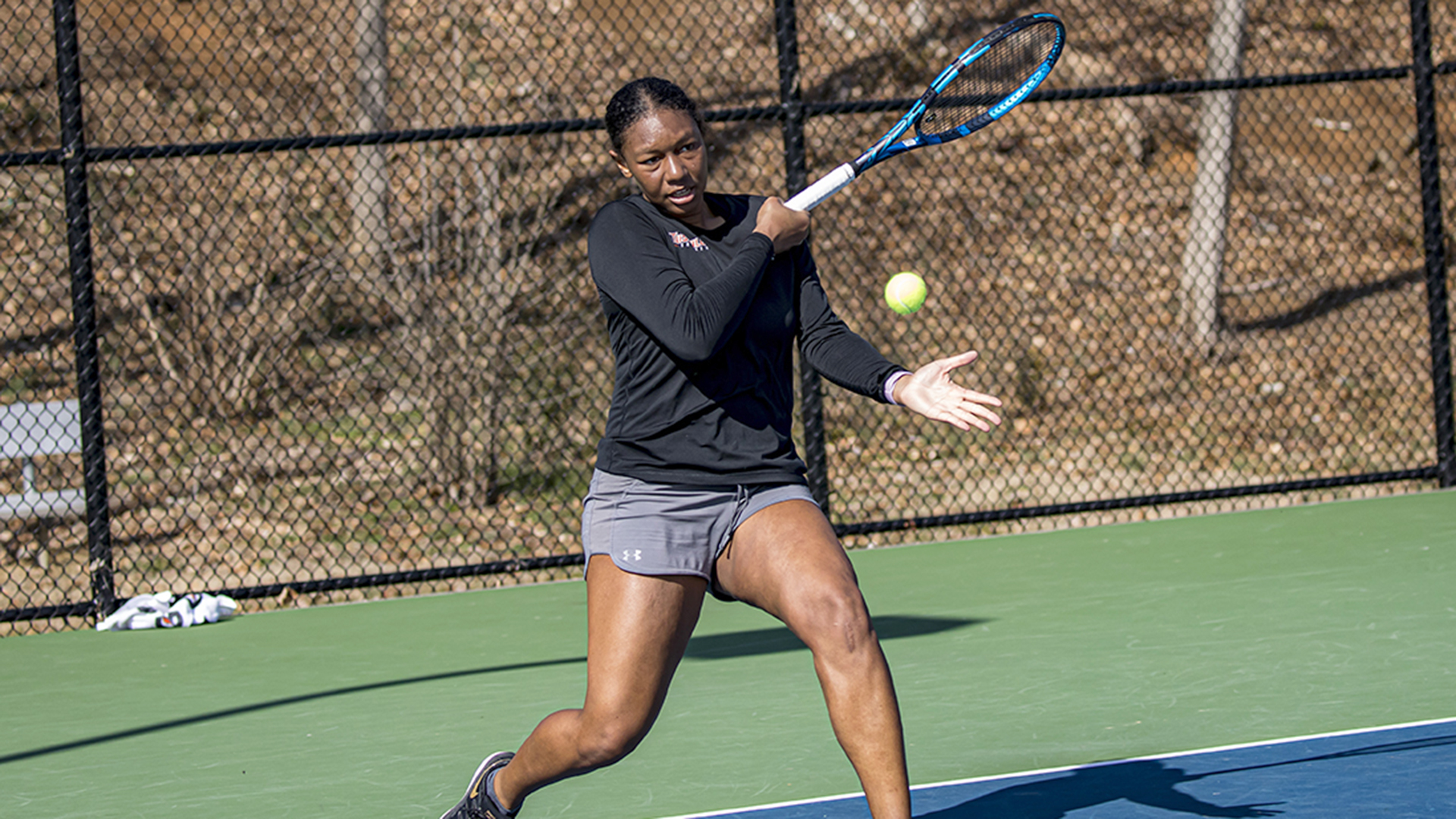 Amber Lackey teamed with Emilie Hansen for a win at #2 doubles (photo by Chuck Williams)