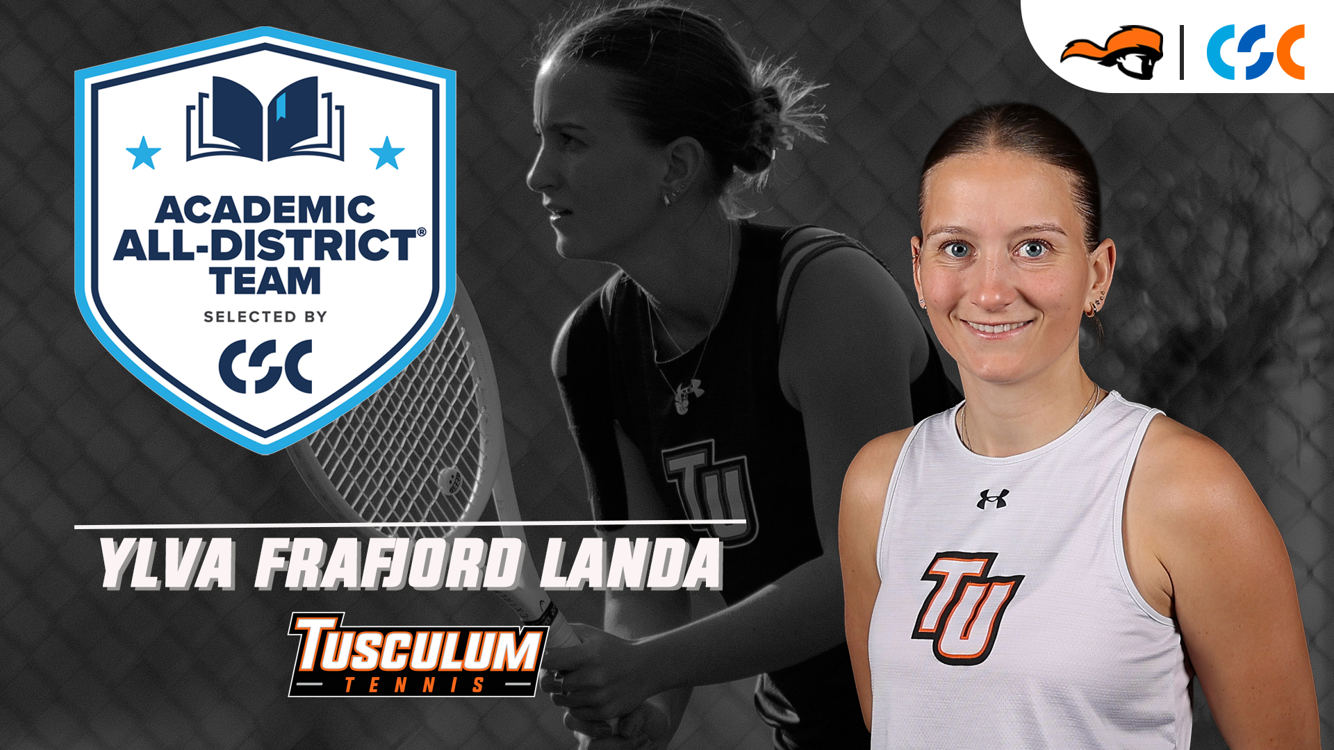 Landa named to CSC Academic All-District Women's Tennis Team